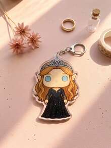 1Pc/4Pcs The Night Court Bat Boys & Feyre Crylic Keychains, Book‑Tok Fantasy Backpack Charms, Book Lover Collectible Gifts - Multicolor - View 8