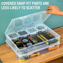 Multifunctional Desktop Storage Organizer Box Plastic Divided Container Suitable For Wrenches Screwdrivers Hardware Tools And Accessories - Large-1pcs - View 1