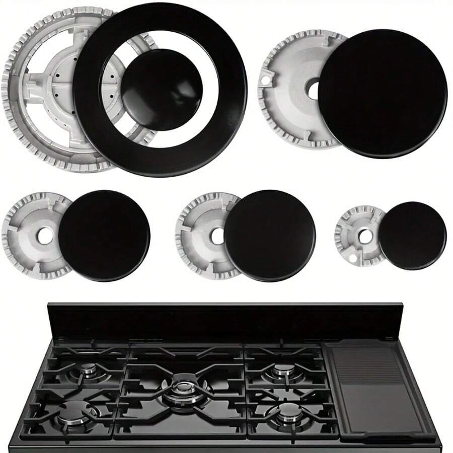 Kitchen Gas Stove Accessories Upgrade Essential Aluminum Stove Wind Guard Gas Stove Flame Concentrator Flat Top Convex Top Wind Ring 8pcs/11pcs Optional, Aluminum Gas Stove Wind Guard Set - Flame Center Protection Cover, Suitable For Various Sizes Of Gas Stoves, Lightweight And Durable, Can Enhance Flame Concentration, Save Gas, And Keep Gas Stove Clean. Kitchen Kitchen Accessories Kitchen Stove Cover Kitchen Utensils Kitchen Decoration Kitchen Supplies Gas Burner Stove