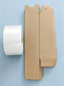 5 Buah Kotak Hadiah Kertas Kraft dengan 1 Gulungan Pita Perekat, Kotak Kardus Kosong yang Dapat Dilipat untuk Pengiriman, Pengemasan, Kerajinan DIY, Penyimpanan Usaha Kecil - Set - View 8