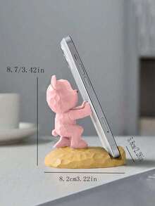 1pc Cute Bear Shaped Phone Stand Decoration, Suitable For Phones And Tablets, Applicable For Desk, Bedside, Living Room, Study, Bedroom, Suitable As Birthday Gift, Graduation Gift And More - Multicolor - View 11