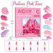 Set Spidol Akrilik Cair Ujung Lembut, Seri 22 Warna Tema, Ujung Kuas Elastis Lembut dengan Garis Halus dan Terkendali, Set Kuas Lukisan Karakter Profesional untuk Siswa, Spidol untuk Menggambar Karakter Animasi DIY, Cocok untuk Kaca, Plastik, Logam, Karton, Kain, dan Berbagai Permukaan Lainnya, Cocok untuk Siswa, Kembali ke Sekolah - MultiWarna - View 24