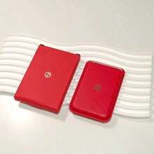 Women Magnetic Card Holder Red Card Pouch Portable High Quality For Daily Use ARMANI‑GIFT‑6 - Red - View 4