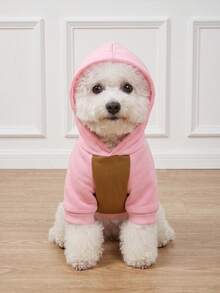 The 3estie 3eastie 1pc Funny English Minimalist Hooded Sweatshirt, Suitable For Chihuahua Small Dogs, Physical Flea Prevention, Pet Dog Clothing, Fashion Hooded Sweatshirt For Cats And Dogs, Indoor And Outdoor - Multicolor - View 6