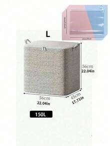 Fabric Clothes Storage Box, Large Capacity Linen Organizer Bin With Lid And Handles, Foldable Wardrobe Storage Container, Can Hold 50 Shirts, Space-Saving, Dust-Proof, Suitable For Bedroom Closet, Dorm, Home Clothing Sorting, Ideal For Adult Daily Clothing Organization - Multicolor - View 14