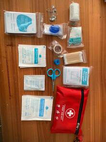 130 Peças Kit de Emergência, Inclui Ferramentas, Suprimentos de Emergência, 26 Categorias, Conjunto de 130 Peças, Itens de Suprimentos de Emergência, Portátil Montado no Carro, Adequado para Esportes ao Ar Livre, Esportes Atléticos, Camping, Família em Casa - kit de emergência - Visão 1