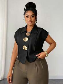 Plus Size Utility Workwear - Black - View 1
