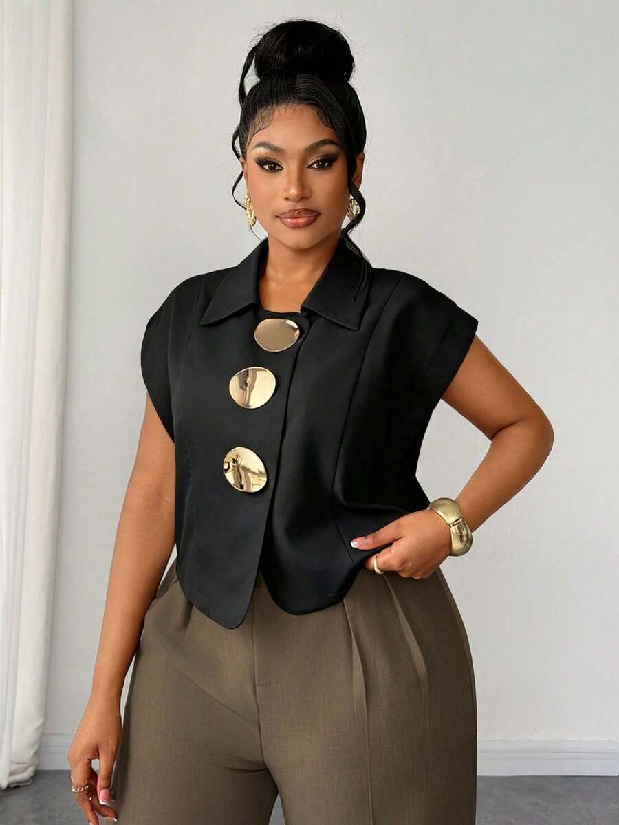 Plus Size Utility Workwear - Black - View 1