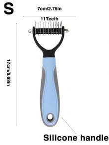Pet Fur Cutter, Dog Grooming Shedding Tool, Double-Sided Pet Brush, Pet Supplies - Multicolor - View 10