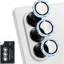 Eagle Eye CD Pattern Lens Protector Film, Compatible With Samsung Galaxy S26/S26 Plus/S26 Ultra/S25 FE/25 Edge/A07/A17/A26/A36/A56/A57/A37 Camera Lens Protector, Lens Protector Film, Lens Protector Pad, Full Coverage High Definition Protection, Scratch-Resistant Tempered Glass, Bubble-Free Adhesive, Clear Photos, Fashionable Decoration, Easy Installation, Durable, Stylish And Beautiful, Waterproof, Shockproof, Scratch-Resistant - Blue - View 10