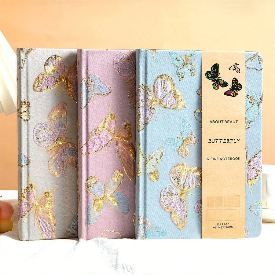 Buku Catatan Hardcover A5 - 240 Halaman Sampul Kulit Sintetis, 4 Tata Letak Halaman Dalam (Bergaris, Kosong, Titik-titik, Kotak-kotak) - Jurnal Tanpa Tanggal, Cocok Untuk Kantor, Bullet Journal, Hadiah Wanita, Catatan Rapat, dll.