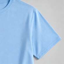 Pumpkin T-Shirt – Autumnal Vibes With Pumpkins And Bows – Cute Retro Graphic T-Shirt – Autumn T-Shirt – Boho Autumn T-Shirt - Sky Blue - View 3