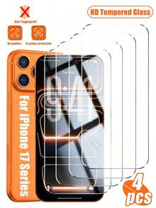 4片裝高畫質鋼化玻璃螢幕保護貼，相容 iPhone 18 Pro/18 Pro Max/11/12/13/14 Pro Max/15 Pro Max/16/16 Pro/16 Plus/16 Pro Max/16/17/17 Pro/17 Pro Max，9H 硬度，透明，防刮、防摔、防水、防震、防指紋，全螢幕覆蓋 - 無色 - 查看 41
