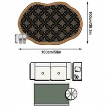 1PC European & American Modern Luxury Classical Geometric Floral Plant Element - Soft Faux Cashmere Area Rug, Bathroom, Kitchen, Entryway, Hallway, Bedside, Living Room, Bedroom, Etc., All-Season Machine Washable Asymmetrical Large Size Floor Mat, Aesthetic Home Decor - Multicolor - View 17