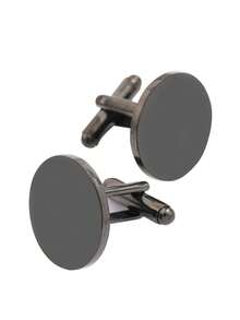 2PCS Personalized Customized Multi-Color Premium Metal Shirt Cufflinks, French Business Suit Cufflinks For Men, Gold Black Square Round, Groom Groomsmen Bride Father Outfit Accessories - Multicolor - View 11