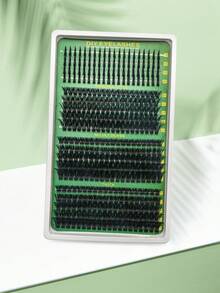 400Pcs Salon Style Self Application D Curl Individual Lash Clusters Complete Lash Book Kit Including Tweezers & Lash Brush, Assorted Lower Lashes & 60D/80D/100D Multi-Density, Soft Comfortable Fibers Easy DIY Lash Extensions For Daily Casual Makeup - Multicolor - View 4