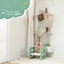 Juego de Mesa con 2 Sillas para Niños, Mueble de Plástico Verde Menta y Blanco, Mesa y Sillas Ajustables en Altura, Fácil de Limpiar, Mobiliario para Habitación Infantil, Sala de Juegos y Actividades Infantiles - Verde - Ver 5