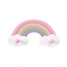 1pc Handmade Rainbow Cloud Shaped Wooden Wall Hook - Bohemian Style Wall Decor Hook, Suitable For Children's Room And Towel Storage - Multicolor - View 11