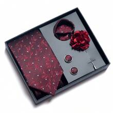 AlanKing Polka Dot Design Men's Tie Set, Luxury Gift Box, Perfect For Business Meetings And Formal Weddings - Multicolor - View 6