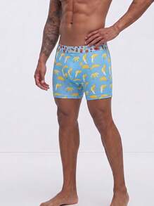 Snug League 3pcs/Pack Men's Fruit Print Briefs, Fashion, Elastic Waistband, Boxer Shorts - Multicolor - View 5