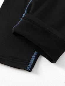 2pcs/Set Pakaian Dalam Termal Gradien Pria, Celana Panjang dan Celana Termal Gradien Pria, Set Hangat Gradien Musim Dingin, Pakaian Termal Pria - Navy Blue - View 9