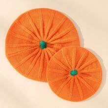 2-5 Jahre alt Kürbis gestrickte Mütze Herbst/Winter neuer Stil Halloween Kürbis warme Baskenmütze gestrickte Mütze neuer Stil Halloween Kürbis warme Baskenmütze gestrickte Mütze Winter - Verschiedenfarbig - Übersicht 8