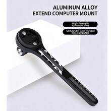 1pc Road Bike Integrated Handlebar Aluminum Alloy Extension Mount, Bike Computer & Light Bracket, Action Camera Base, Bicycle Accessory - Multicolor - View 3