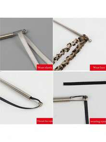 1pc Spring-Loaded Flexible Drawstring Replacement Tool | 2-In-1 Elastic Band Threader, Suitable For Pants, Sweatshirts And Skirts | Home Essential Kit, Includes Waistband Threader, No-Sew DIY Assistant | Christmas Gift For Women (Steel Spring, Bendable Guide Head) - Multicolor - View 6