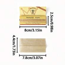5 Packs, 78MM Length Brown Translucent Rolling Papers, Smoking Accessories Hand-Rolled Papers, Portable Small Booklet Packaging, 50 Sheets/Pack, Holiday Gift! Valentine's Day Gift! - View 3