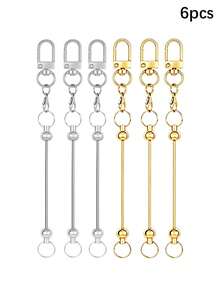 18pcs Women's Key Rings, Key Chains With Rotating Swivel Clasp And Lobster Claw Connector, Used For Key Ring Key Chain Bar Accessories, Beaded Key Rings, Connecting Rods, Handmade DIY Beaded Key Chains - Keychain Accessory Set - View 10
