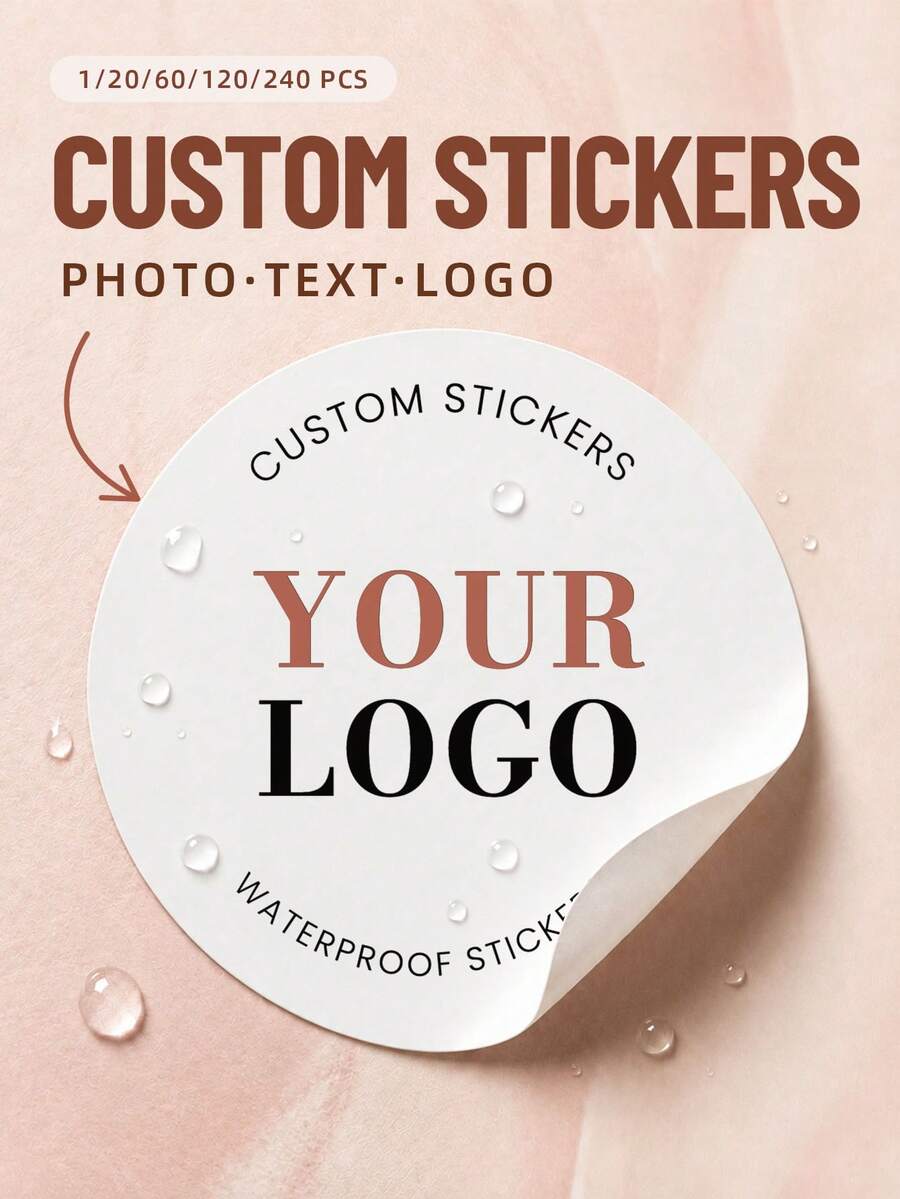 1/20/60/120/240pcs Multicolor Round Self-Adhesive Custom Labels PVC Waterproof Oil-Resistant For Storage Boxes Jars Office File Boxes Gift Packaging Vinyl Stickers - Multicolor 3 - View 1