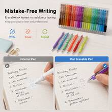 24pcs/Set Vibrant Erasable Colorful Gel Pen Set, Ergonomic Soft Grip Temperature Sensitive Ink Pens, Suitable For Notebooks, Planners, Handwriting - Color Style Randomized - View 6