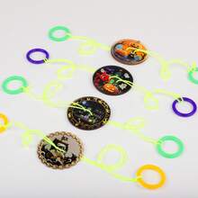 6pcs Creative Halloween Pull-String Flying Disc, Flying Wheel, Round Rotating Pull-Whistle , Nostalgic Childhood Toy, Assembly Required - Multicolor - View 4
