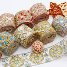 奢華鏤空水鑽刺繡緞帶，DIY新娘髮箍與蝴蝶結材料 - 多色 - 查看 9