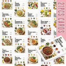 21pcs Simple & Balanced Healthy Recipe Cards - 2.5*3.5inch High-Protein Smoothie, Salad & Grain Bowl Recipe Cards Pack For Meal Prep - Easy Cooking Guide Cards For Fitness Enthusiasts & Beginners - A - View 2
