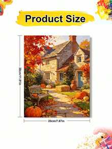 1pc Autumn Landscape Digital Oil Painting, Suitable For Beginners DIY Canvas Oil Painting, Wall Decor, Holiday Gift - Autumn - View 8