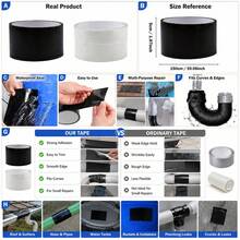 Heavy Duty Seal Repair Tape 5cm/1.97in X 150cm/59.06in Strong Adhesive Patch Tape For Home RV Roof Pipe Pool Indoor Outdoor Summer Repair - A - View 3