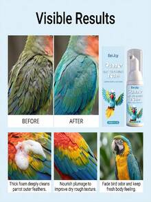 Parrot Dry Wash Mousse, Essential For Parrot Bathing, Waterless Odor Purification And Feather Nourishing, Suitable For Small Parrots, Plant-Based Gentle Formula, Compatible With Bird Skin, Dual Wet/Dry Use, Suitable For Multiple Scenarios - Feather Care Spray - View 10