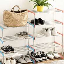 3-Tier Or 4-Tier Stackable Shoe Rack, Suitable For Entryway, Hallway, Closet, Space-Saving | Fits Sneakers, High Heels, Slippers, Flats, Ankle Boots | Multi-Functional Bag Display & Storage Integrated Shoe Rack - Multicolor - View 7