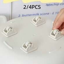 2/4pcs Self-Adhesive Swivel Casters, Plastic Universal Wheels, Home Storage Box Moving Wheels - Multicolor - View 1