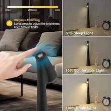 1pc/2pcs Rechargeable LED Desk Lamp, 3-Level Dimmable Touch Control Ambient Light, Modern Minimalist Portable Bedside Lamp, Suitable For Bedroom, Dining Room, Office And More - White Red Light - View 6