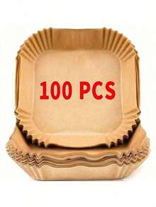 25/50/100/200pcs Air Fryer Paper Liners, Non-Stick Baking Paper, Suitable For Most Air Fryers - Multicolor - View 14