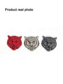 1pc Car Tiger Head One-Touch Start Protection Cover Interior Decoration Sticker Ignition Ring Switch Button Flip Cover Decorative Sticker Modification (Clean The Adhesion Area Before Use) - one-size - View 3