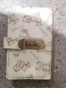 熊造型密碼鎖收納挑戰書，50頁內頁，可擴充至100頁，照片、現金、郵票收納系統，相簿/三環活頁夾 - 彩色 - 查看 9