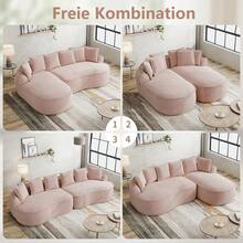 Manchester Left Chaise Sofa W/Pillows Chenille -Pink - 粉色 - 查看 6