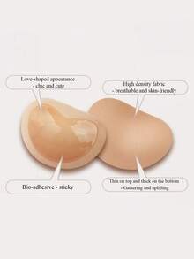 2 buah/Set Bantalan Bra Perekat Diri Wanita, Dapat Dilepas & Dicuci, Desain Tebal, Memperindah Bentuk Payudara, Cocok Untuk Bra Dan Pakaian Dalam - segi tiga - View 3
