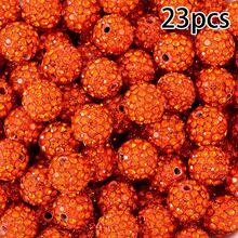 23 10mm Polymer Clay Rhinestone Beads, Sparkling Fancy Diamond Beads, For DIY Products Such As Bracelets, Necklaces, And Keychains. - 23pcs - View 16