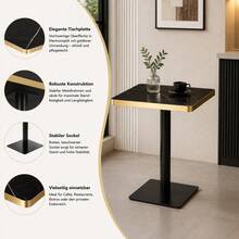 Dining Table Black Made Of Wood For Dining Room And Kitchen - 黑色 - 查看 6