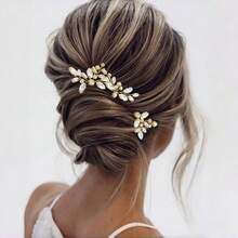 3pcs Casual Party Elegant Iron Hair Sticks Bridal Wedding Hair Accessories All Seasons - Multicolor - View 2