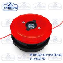 1pc 113mm Diameter M10*1.25mm Left-Hand Thread Automatic Wire Feed Anti-Impact Easy Replacement High-Strength Engineering Plastic Red Cap Trimmer Head, Universal Lawn Mower Accessory For Yard, Mountain, Land Clearing, All-Season Garden Weeding - Grass Head (Italian Red Base) - View 4